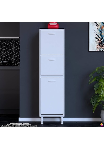 Aras Sepetli Kiler Dolabı - Mutfak Robotu Ve Kahve Köşesi Bölmeli Çok Amaçlı Mutfak Rafı 45 Cm Beyaz Aras Sepetli Kiler Dolabı - Mutfak Robotu Ve Kahve Köşesi Bölmeli Çok Amaçlı Mutfak Rafı 45 Cm Beyaz