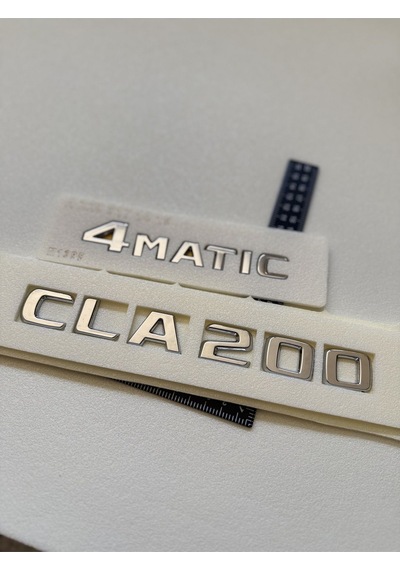Benz Cla200 Ve 4matic Bagaj Yazısı Seti 2'li Krom Metal 3m 3d Yazı Logo
