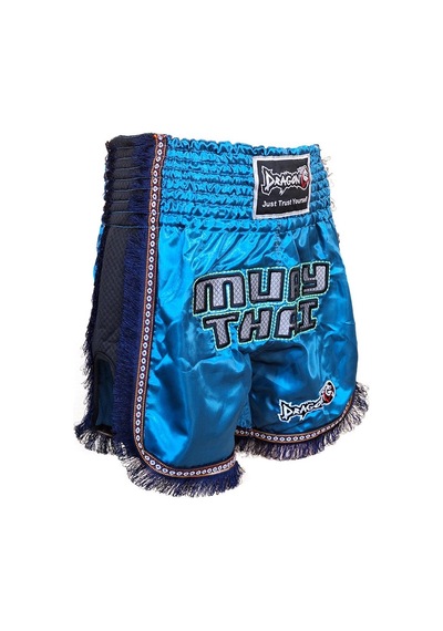 Dragondo Mt3020 Apache Muaythai Şortu Turkuaz Püsküllü Muay Thai Şortu Turkuaz