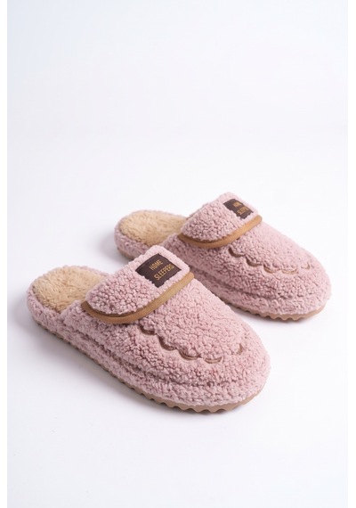 Stwenn 2'li Karma Erkek Kadın Avantajlı Paket Peluş Ev Terliği Kapalı Burun Arkası Açık Sıcak Rahat Panduf 2 Li Linda