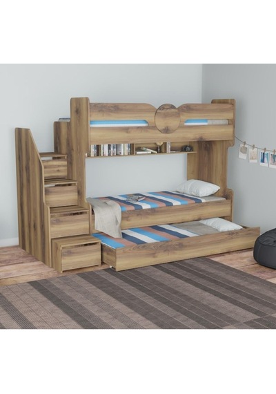 2Aevmoduler Mdf 3 Kişilik Ranza 1.Kalite