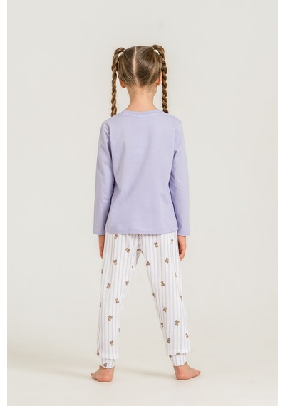 Rolypoly 3912 %100 Pamuk Uzun Kol Kız Çocuk Pijama Takımı Lila Rolypoly 3912 %100 Pamuk Uzun Kol Kız Çocuk Pijama Takımı Lila