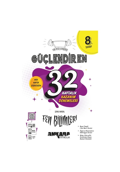 Ankara Yayıncılık 8.sınıf Güçlendiren Fen Bilimleri 32 Haftalık Deneme