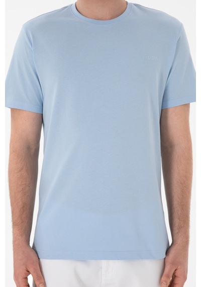 U.S. Polo Assn. Erkek Regular Fit Bisiklet Yaka Açık Mavi Basic Tişört 50305928-VR003