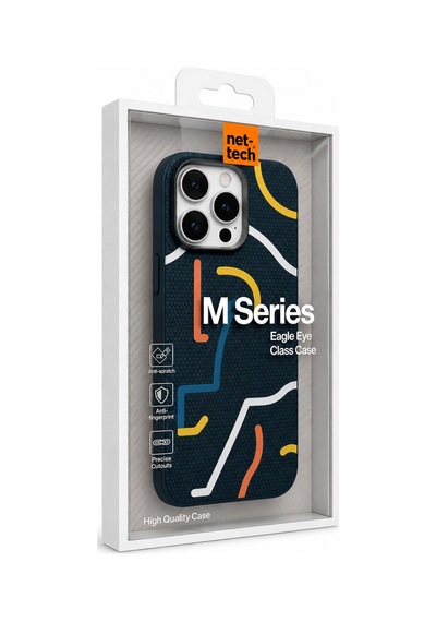 Nettech Apple iPhone 15 Pro Max Uyumlu Nt-n129 Desenli Seri Arka Koruma Kılıf - Siyah