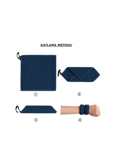 Mira Home Sporcu Havlu El Bilekliği Ter Havlusu Yumuşak Mikrofiber Renkli