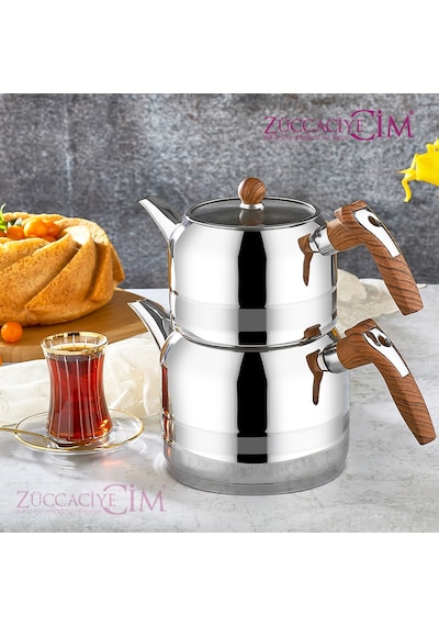 Kahramanlar Yağmur Ahşap Mini Boy Çaydanlık Ahşap