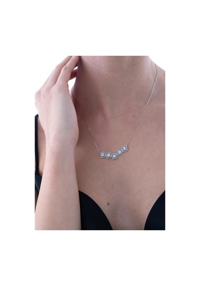Nochediamond 0,84 Karat Baget Pırlanta Kolye-607