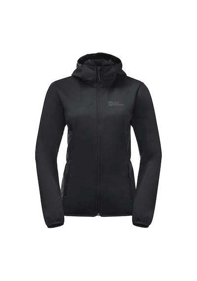Jack Wolfskin Windhain Hoody W Kadın Ceket-siyah Siyah