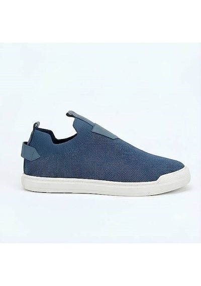 Daytex 4224 Erkek Slip-on - Full Triko Örgü Termo Taban Sneaker Mavi