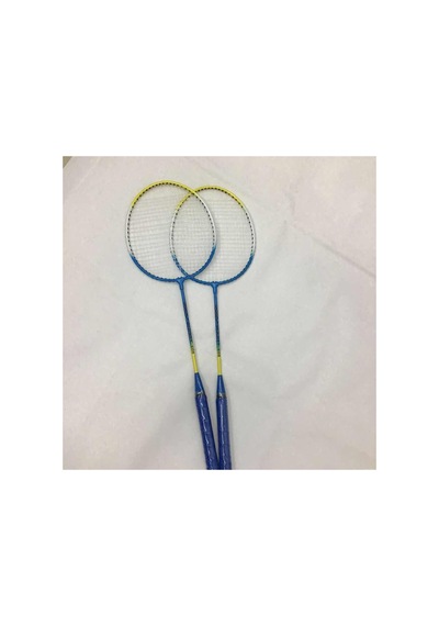 2 Adet Badminton Raketi Ve Çantası + Badminton Topu Deluxe Yüksek Kalite Set Mavi Renk