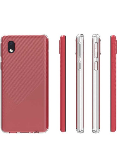 Samsung Uyumlu Galaxy A01 Core Kılıf Şeffaf Silikon Hibrit Case Renksiz