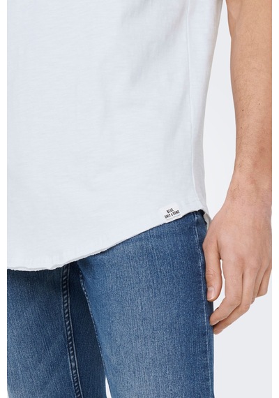 Only & Sons Erkek Onsbenne Bisiklet Yaka T-Shirt 22017822 A.Mavi Açık Mavi