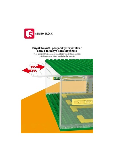 Sembo Block Famous Cars Araç Park Yeri 6 Araç Için 130 Parça Yapı Blokları İle Uyumlu 607341