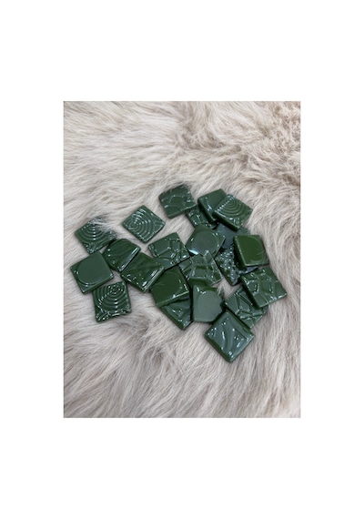 Sanatsal Dokulu Mozaik Dc-06 25x25mm Yeşil 500gr