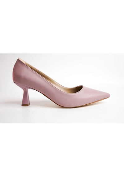 Assortie Pastel Pembe İnce Topuklu Kitten Heel Kadın Ayakkabı Pastel Pembe
