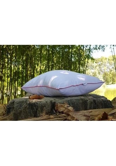 Silikon Dolgulu 50x70 Microfiber Yastık - Beyaz Açık Dore