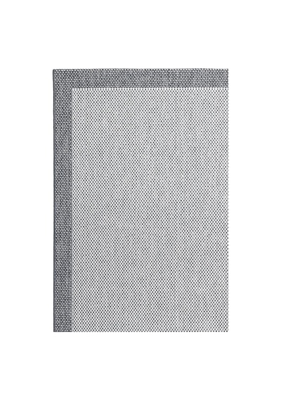 Gri Kenarlı Modern Tasarım Makine Halısı 1148 Krem-gri