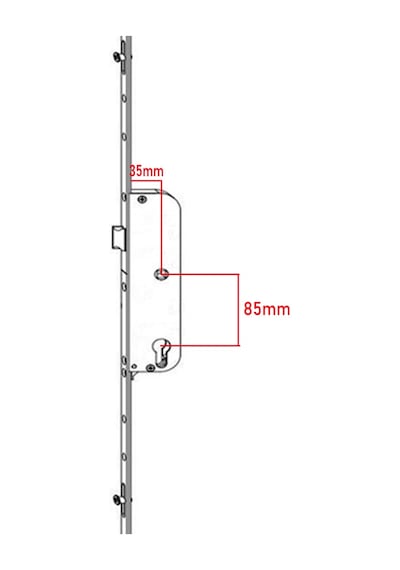 Aletçantam Pvc Pimapen 85mm Kilitli İspanyolet Balkon Kapı Kilidi - 180cm