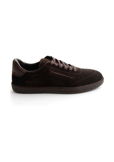Bambi Kahve Süet Hakiki Deri Erkek Sneaker E01593000302