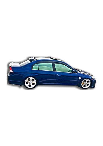 Honda Civic 2001-2006 Parlak Siyah Cam Üstü Spoiler Plastik Boyalı