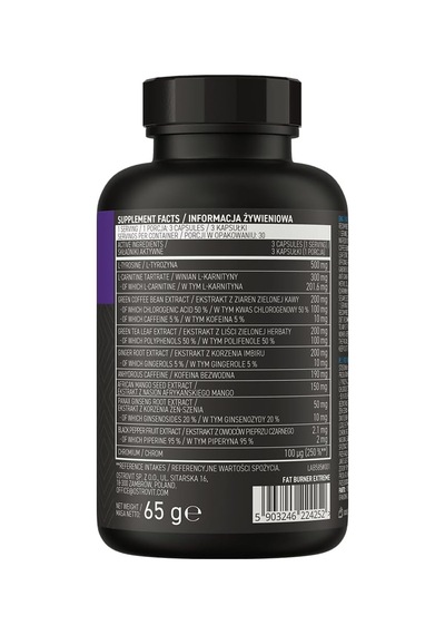 Ostrovit Fat Burner+l-carnitine Extreme 90 Capsules
