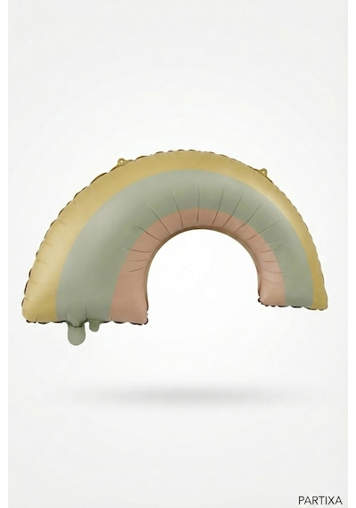 Sarı Gökkuşağı Retro Folyo Balon Doğum Günü Baby Shower Rainbow Temalı Konsept Parti Süsleme Vintage Dekorasyon Balonu Çok Renli