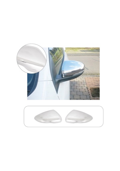 Volkswagen Golf 6 Uyumlu 2010-2013 Krom Ayna Kapağı 2 Parça Paslanmaz  Çelik