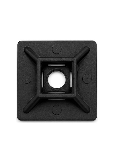100 Adet Yapışkanlı Kroşe Siyah 28x28 Mm Kablo Bağı Tutucu Sabitleme Klipsi Balon Süs Askı Aparatı