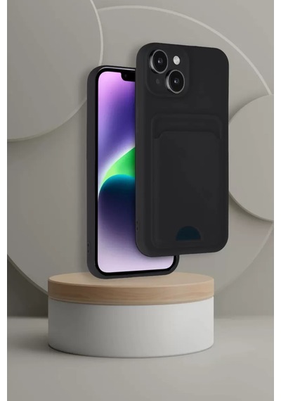 Newface Apple İphone 14 Kılıf Kelvin Kartvizitli Silikon - Kırmızı