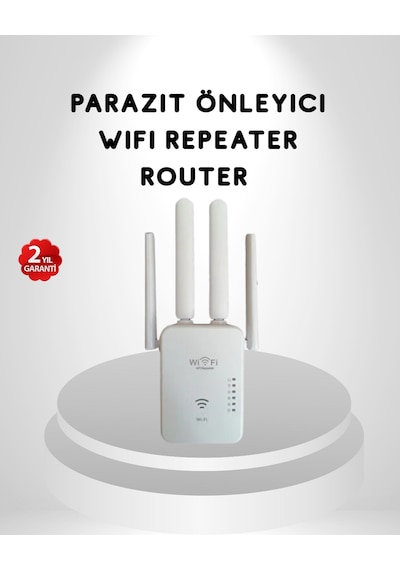 300mbps Wifi Menzil Genişletici 4 Antenli Wpa3 Güvenlikli Priz Tipi Repeater