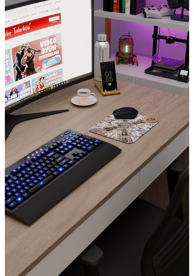 Ortaçağ Sanat Kaymaz Dikişli Kauçuk Oyuncu Mousepad V3 - 22x18 Gaming Mouse Pad Fare Altlığı