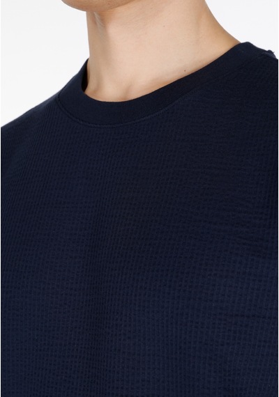 Colin's Colins Comfort Fit Yuvarlak Yaka Jakarlı Erkek Lacivert Kısa Kol Tişört Cl1073378 Cl1073378 Q1.v2 Nav Lacivert