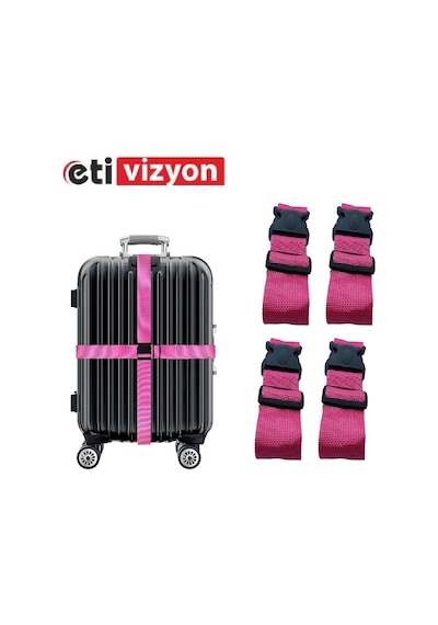 Etivizyon Valiz Kemeri 4 Adet Pembe