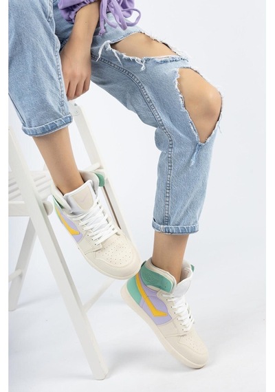 Kocamanlar 8070 Boğazlı Unisex Spor Ayakkabı Bej