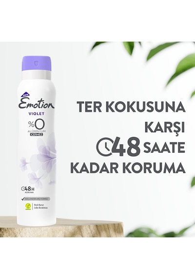 Emotion Aqua Kiss + Natural Breeze + Natural Bloom + Violet Kadın Sprey Deodorant 4 x 150 ML