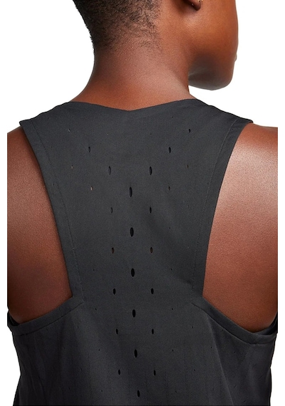Nike Dri Fit Aeroswift Running Adv Singlet Tank Top Black Lazer Kesim Koşu Atleti Siyah