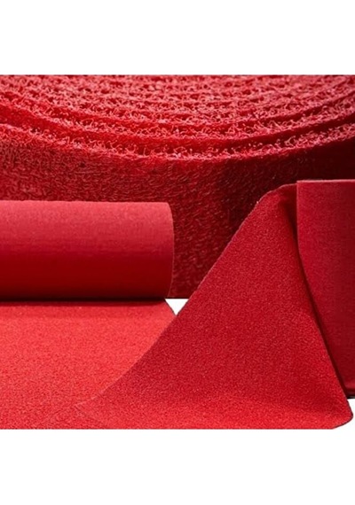 Kıvırcık Halı Paspas 14 Mm Renk Kırmızı 1 X 4 Metre Su Emici İş Y Çok Renkli