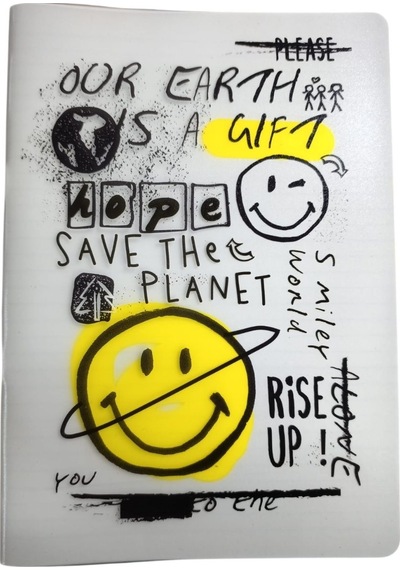My Note Smiley 40 Yp Çizgili Defter Smiley6020-ç-gri Sarı