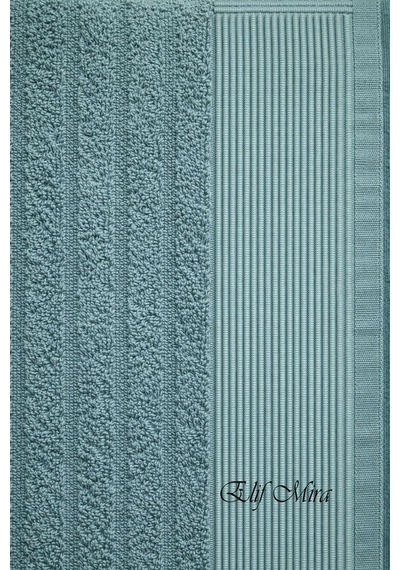 2 Parça Banyo Havlusu Seti Pamuklu Şeyma 70x140 + 50x85 Cm Yeşil