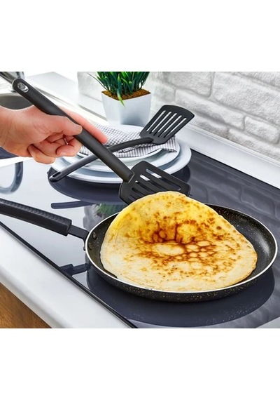 Pratik Yanmaz Yapışmaz Teflon Spatula - 220 Dereceye Dayanıklı Teflon Servis Sıpatulası 1 Adet