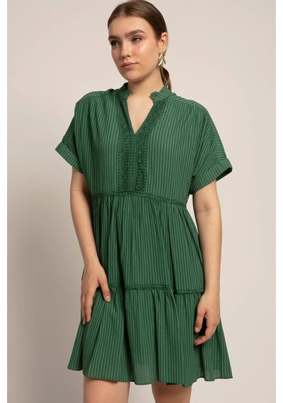 Fast Perry Yarasa Kol Dantel Detaylı Elbise Çok Renkli