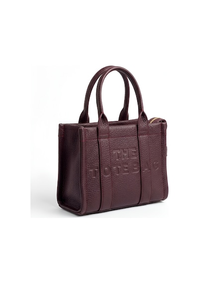 Satuna Kadın Deri Görünümlü Mini Tote Çanta - The Tote Bag Stili Bordo