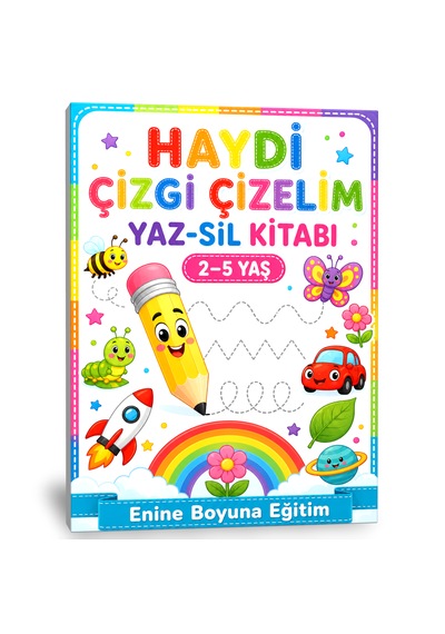 Haydi Çizgi Çizelim Yaz-sil Kitabı