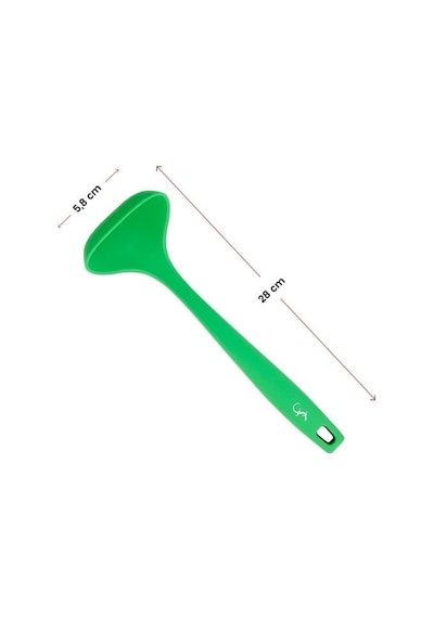 Lurch - Platin Silikon Sos Kepçesi 28 Cm - Yeşil - Yanmaz, Yapışmaz, Bükülmez, Çizmez, Tat Ve Koku Bırakmaz - 240095