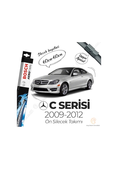 Mercedes C W204 Ön Muz Silecek Takımı 2009-2012 Bosch  Aerotwin