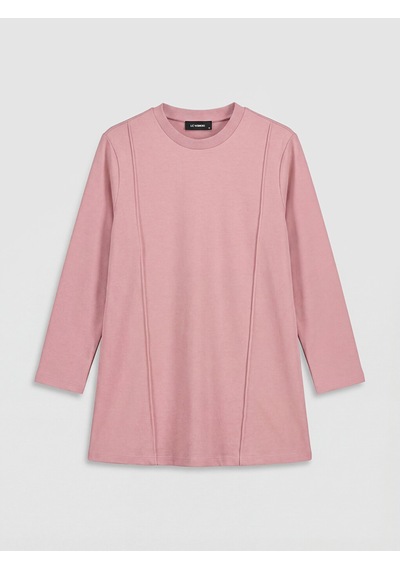 Lcwaıkıkı Classic Lila Bisiklet Yaka Kadın Sweatshirt Tunik