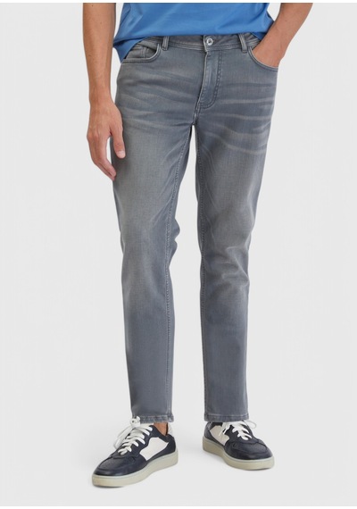 Ramsey Gri Düz Slim Fit Denim Pamuk Karışımlı Pantolon gri grey