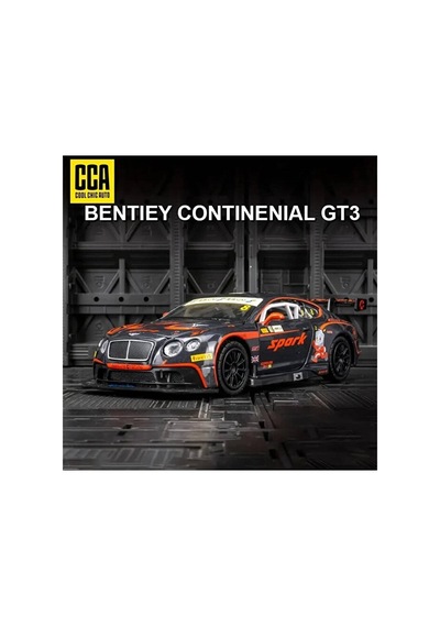 Bentley Contınental Gt3 Diecast Model Araba Bentley Gt3 Model Araba Gri 1:24 Ölçek