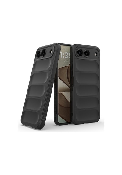 Tecno Spark 40 5g Kılıf Esnek Tpu Oyuklu Arka Yüzey Tasarımlı Zore Etnik Silikon Kapak - Siyah